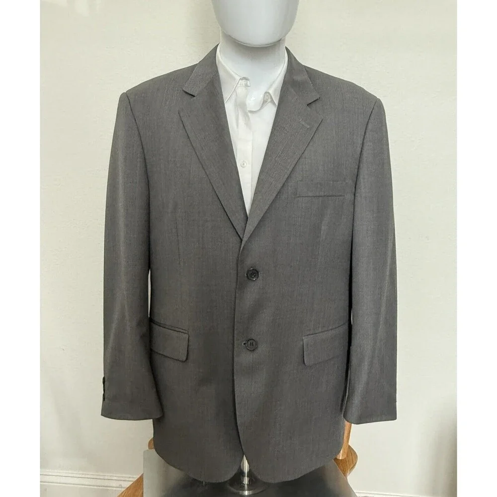 Kenny EL Men’s 48R Gray Sport‎ Coat Wool Blend Jacket